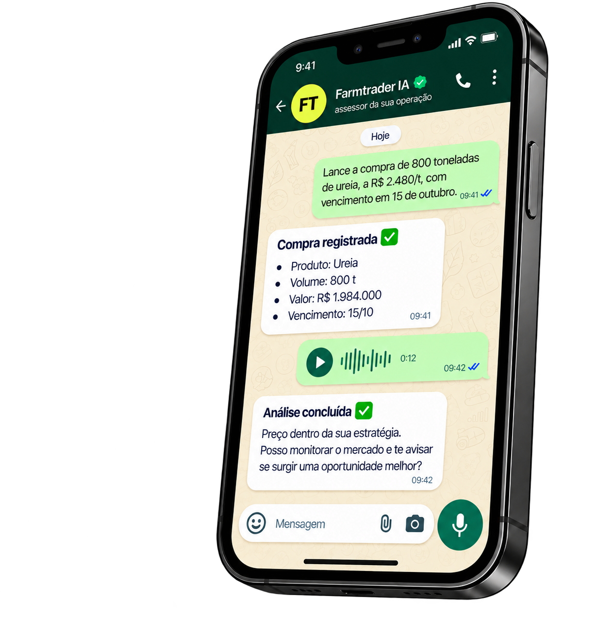 Farmtrader IA no WhatsApp